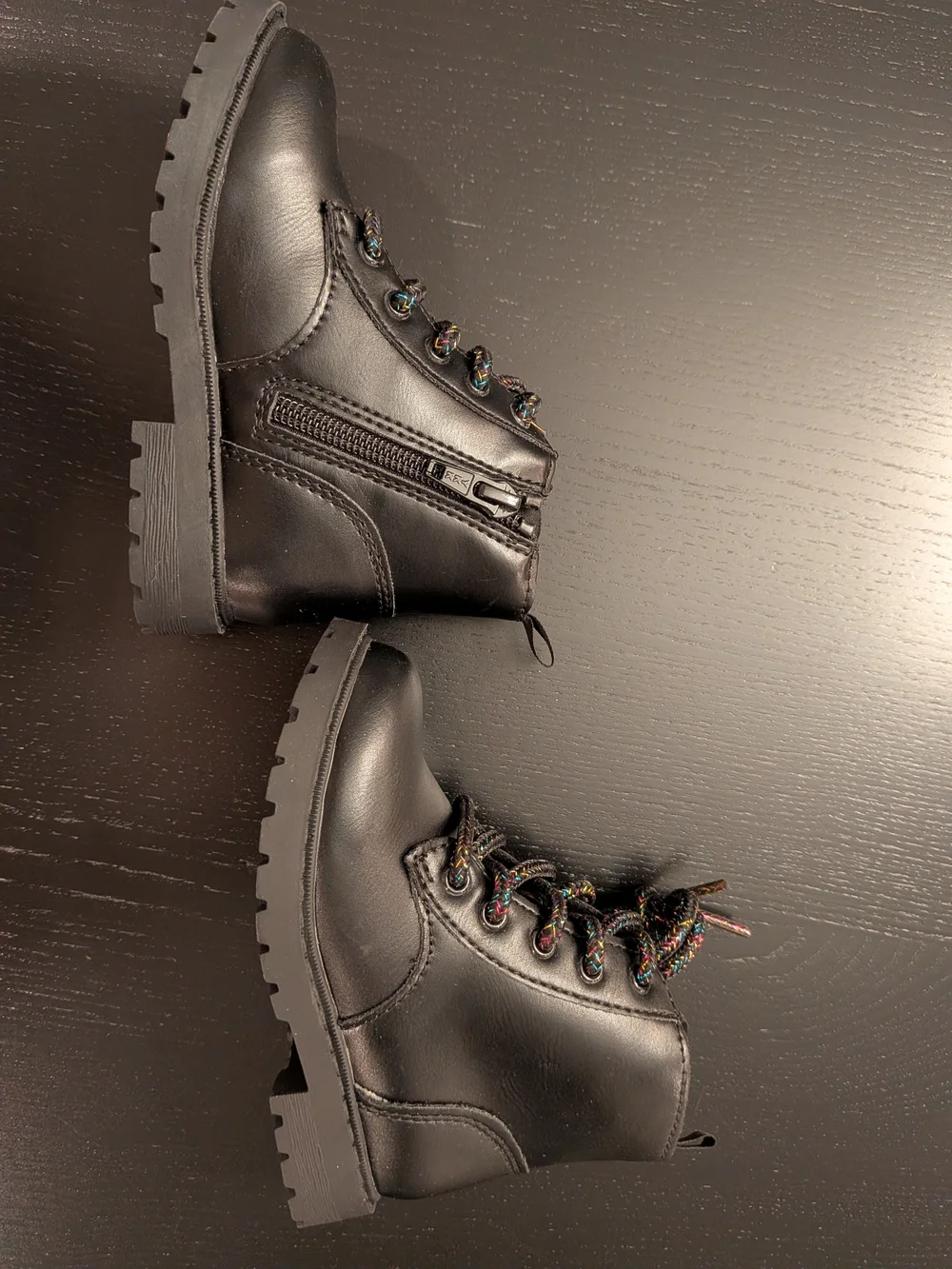 Old Navy Black Kids Lace-Up Ankle Boots